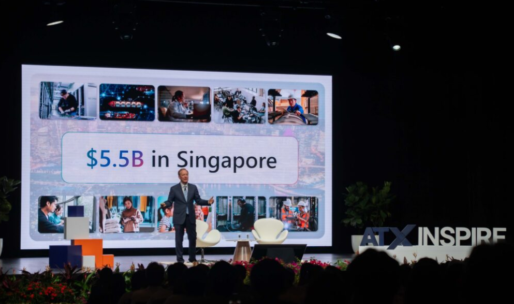 微软宣布在2025至2029年在新加坡投资55亿美元